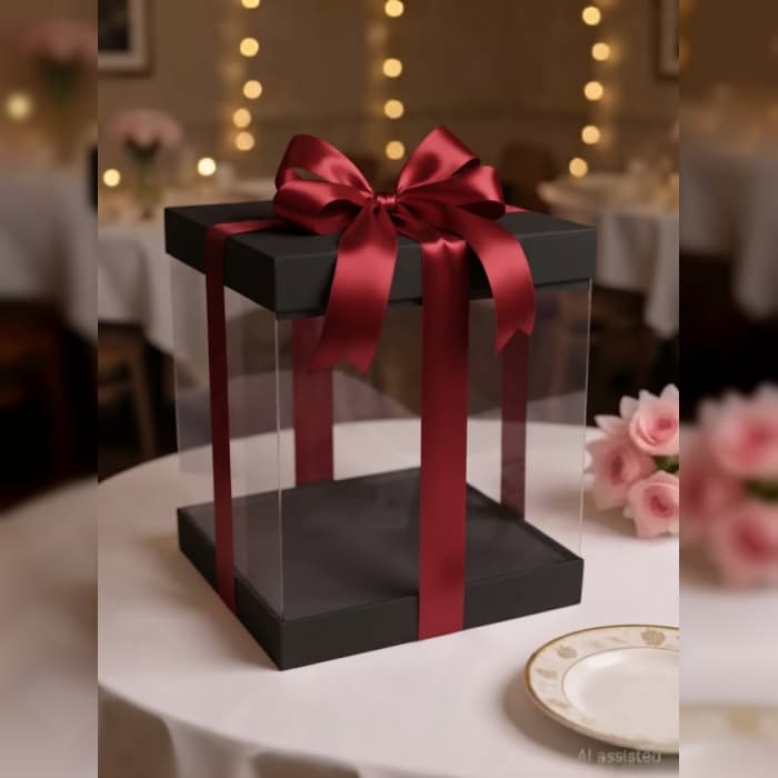 Transparent Cake Gift Box | Elegant Cake Display