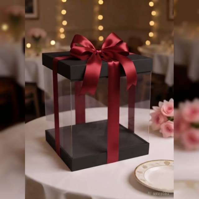 Transparent Cake Gift Box | Elegant Cake Display