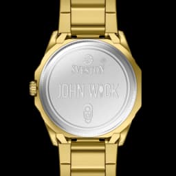 Gold Stainless Steel Men's Watch with Black Dial thumbnail 2