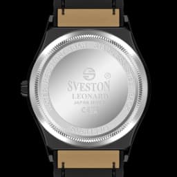Men’s Black Dial Watch with Day-Date & Tan Leather Strap thumbnail 2