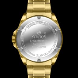 Gold Stainless Steel Watch for Men with Black Dial thumbnail 2
