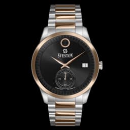 Men’s Two Tone Watch with Black Dial & Small Seconds thumbnail 1