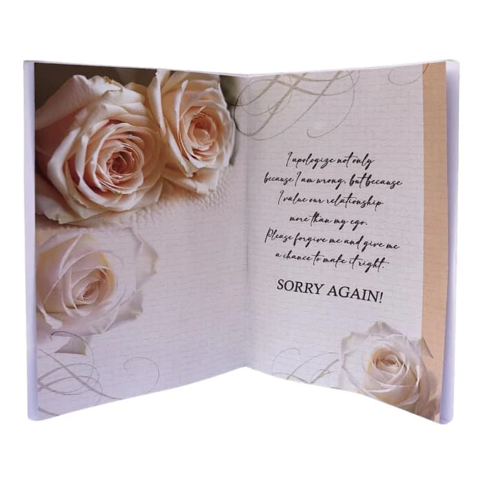 Sorry Gift Combo – Cute Teddy Bear & Apology Greeting Card cover image 2