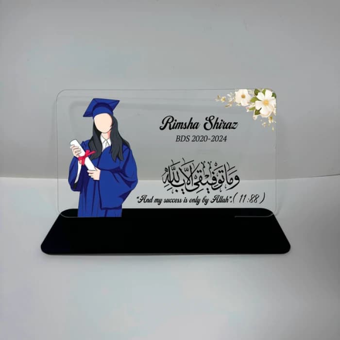 Her Journey Begins – Custom Acrylic Graduation Frame for Her