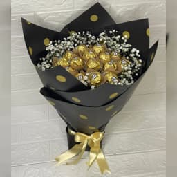 Ferry Rose Chocolate Bouquet with Baby’s Breath Elegant Gift in Pakistan thumbnail 3