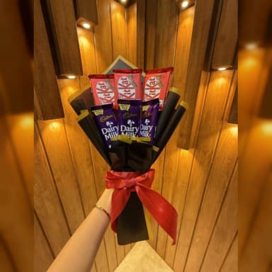 KitKat and Cadbury Dairy Milk chocolate Bouquet