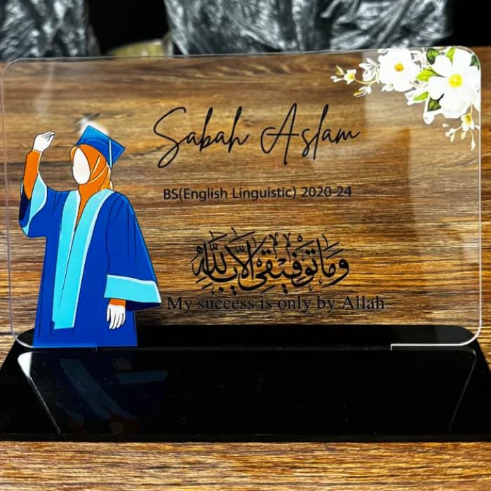 Premium Graduation Frame 2 – Personalized Acrylic Frame with Stand cover image 1