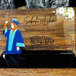 Premium Graduation Frame 2 – Personalized Acrylic Frame with Stand thumbnail 2