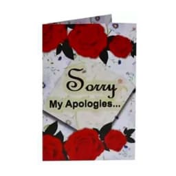 Apology Gift Combo Card, Red Rose, Couple Showpiece & Chocolate Box thumbnail 3