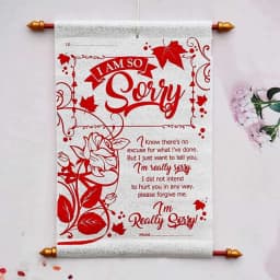 Sorry Gift Combo – Scroll Greeting Card with Basket & 4 Dairy Milk Chocolates thumbnail 7
