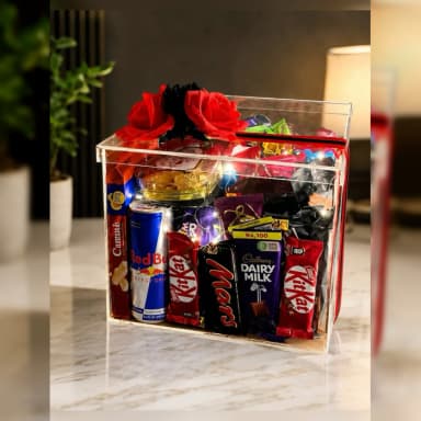 Snack Vault Gift Box Premium Acrylic Snack Hamper