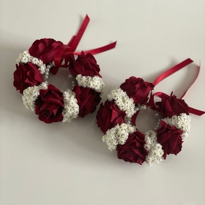 Red Elegant Gajray | Fresh Bridal Gajra for Weddings & Events cover image 1