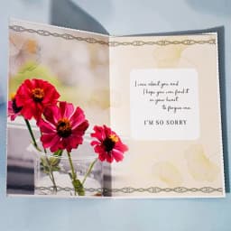 Sorry Gift Combo – Apology Card, Golden Rose & Dairy Milk Fruit & Nut Chocolates thumbnail 3
