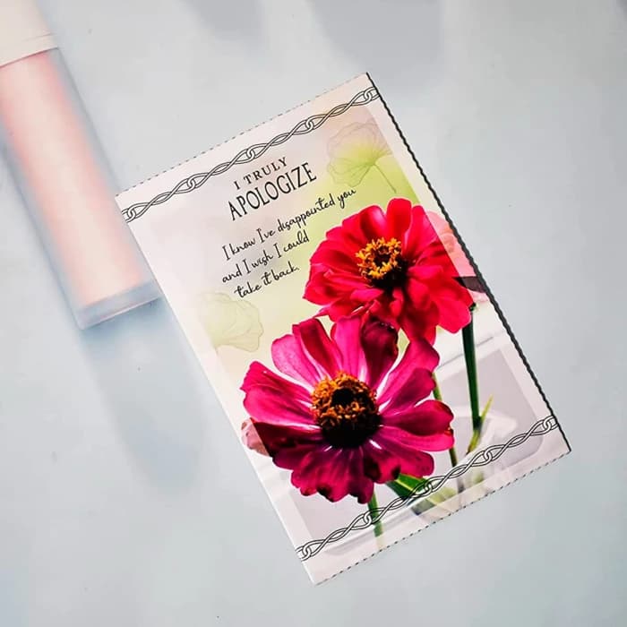 Sorry Gift Combo – Apology Card, Golden Rose & Dairy Milk Fruit & Nut Chocolates cover image 1
