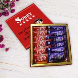 Premium Chocolate Gift Hamper Assorted Bars with Greeting Card for All Occasions thumbnail 1