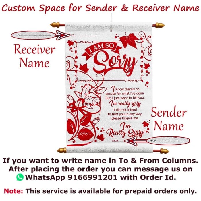 Sorry Gift Combo – Scroll Greeting Card with Basket & 4 Dairy Milk Chocolates cover image 1