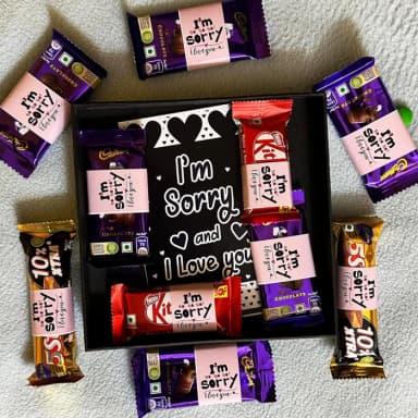 I’m Sorry Chocolate Gift Box with Card Apology Gift for Girlfriend, Boyfriend, Spouse