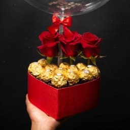 Valentine Glow Heart Box Romantic Rose Gift Box Pakistan thumbnail 2