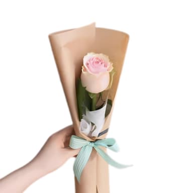 Elegant One Small Imported Single Rose Bouquet