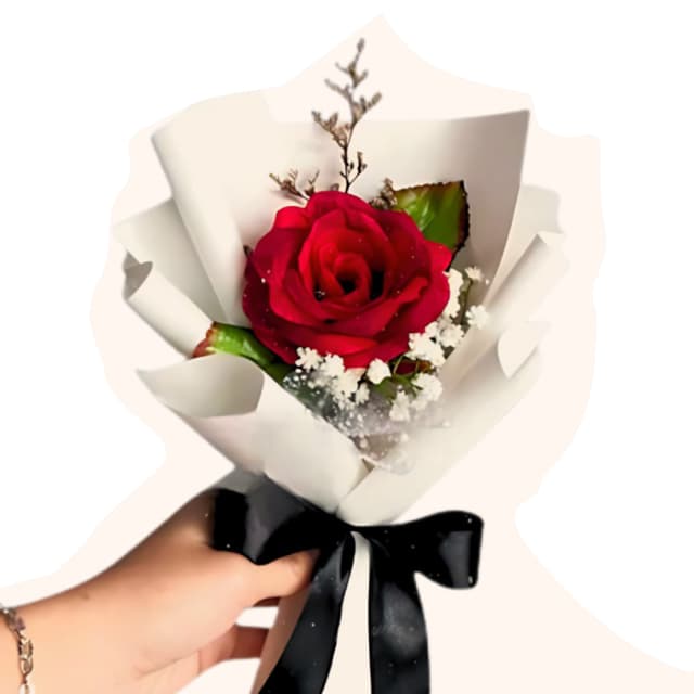 Single Rose Delight Premium Red Rose Bouquet