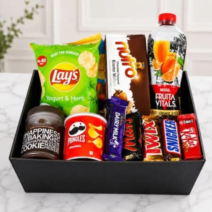 Customized Celebration Box with Snacks & Cake Premium Gift Box