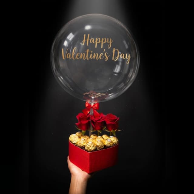 Valentine Glow Heart Box Romantic Rose Gift Box Pakistan