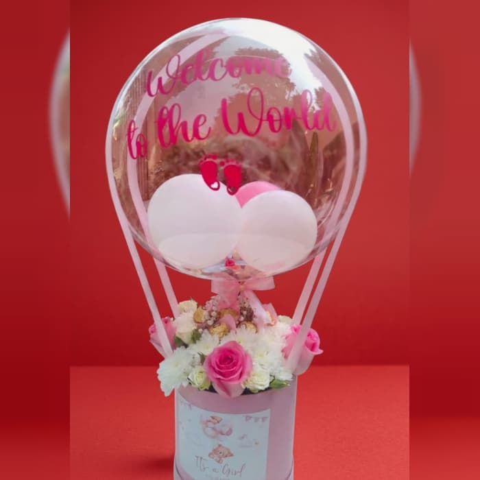 Welcome Baby Girl Bouquet Newborn Flower Gift Pakistan