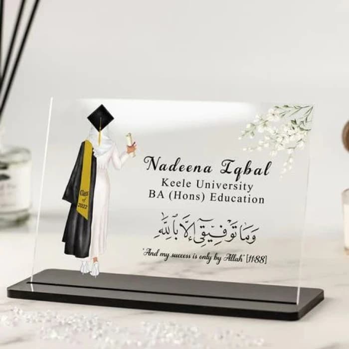 Personalized Graduation Plaque for Her – Best Friend, Sister, Wife, Daughter Gift
