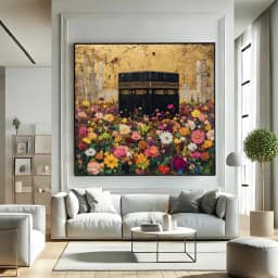Kaaba Wall Art Islamic Digital Art Print, Square Mecca Illustration thumbnail 4