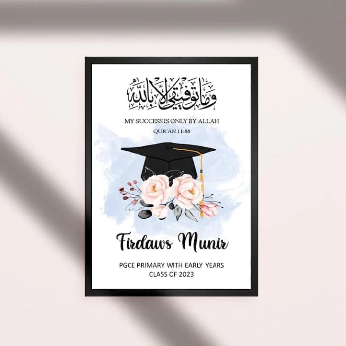 Custom Graduation Wall Frame Personalized Photo Display