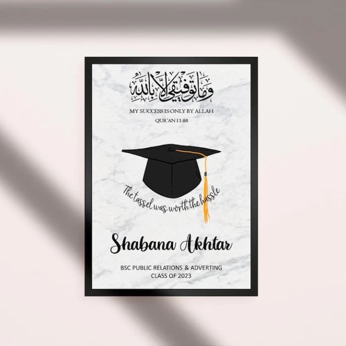 Custom Graduation Photo Frame Personalized Ceramic-Acrylic Display