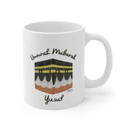 Personalised Umrah Mubarak Ceramic Mug Custom Islamic Gift thumbnail 1