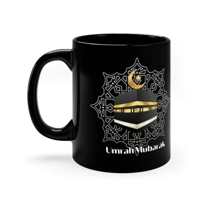 Umrah Mug for Gift Elegant Black Ceramic Islamic Mug cover image 2