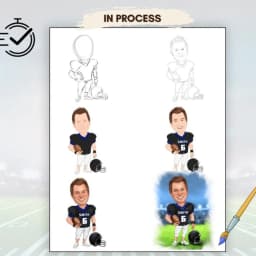 Custom Graduation Caricature from Photo Personalized Digital Portrait thumbnail 2