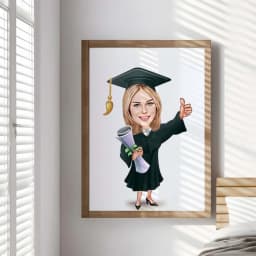 Custom Graduation Cartoon Portrait – Personalized Caricature from Photo thumbnail 4