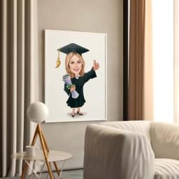 Custom Graduation Cartoon Portrait – Personalized Caricature from Photo thumbnail 3