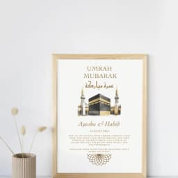 Customizable Umrah Mubarak Printable Wall Art Personal Name, Year & Dua thumbnail 7