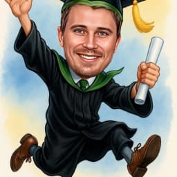 Custom Graduation Cartoon Portrait – Personalized Caricature from Photo thumbnail 3