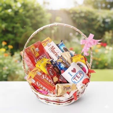 Cookies Gift Basket with Tea Mug Assorted Biscuit Hamper