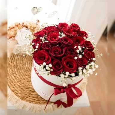 Eid Blossom Elegance Flower Box Luxury Eid Gift Delivery in Pakistan