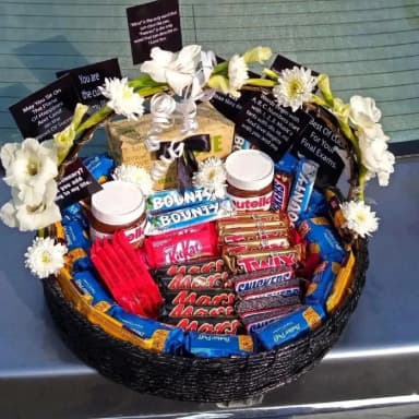 Luxe Choco Bliss Basket Premium Assorted Chocolate Hamper