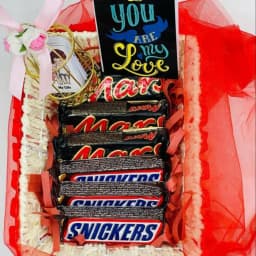 Red Small Chocolate Basket Elegant Gift with Premium Chocolates thumbnail 2