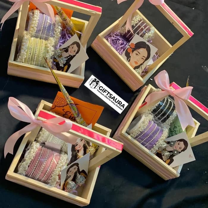 Eidi Bangles Basket – Eid Gift for Women with Bangles, Earrings, Mehndi & Card cover image 1