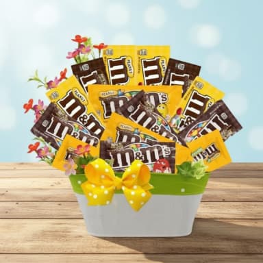 MMS Chocolate Basket Vibrant M&M’s & Chocolate Candy Hamper Pakistan