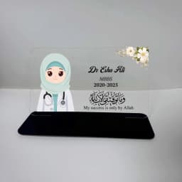 Dr. in the Making Personalized Acrylic Graduation Plaque thumbnail 2