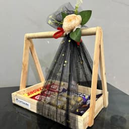 Premium Wooden Chocolate Gift Basket thumbnail 3