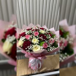 Royal Romance 24 Mixed Imported Rose Bouquet | Premium Flower Gift thumbnail 1