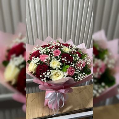 Royal Romance 24 Mixed Imported Rose Bouquet | Premium Flower Gift