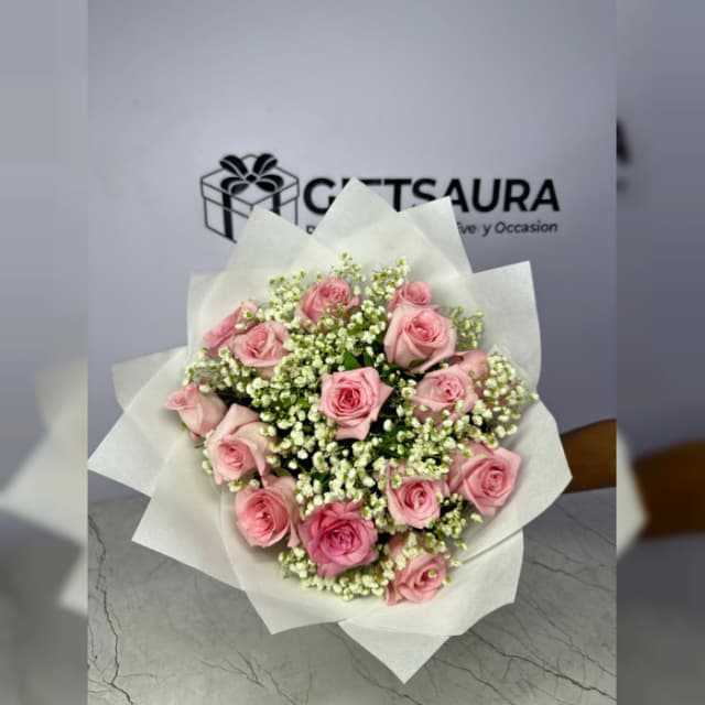 Vibrant Pink Rose Bouquet
