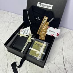Men’s Gift Box with Polo Shirt, Wallet & Perfume | Gift Hamper thumbnail 2